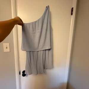 Light Blue One-Shoulder romper